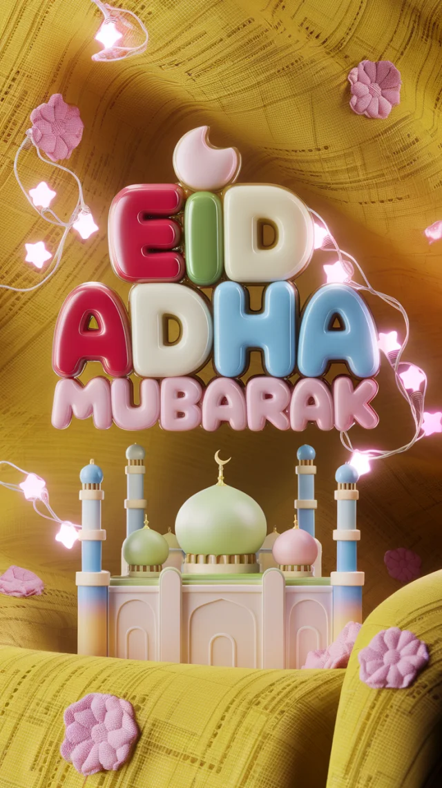 Eid Adha Mubarak 3D Icing Art: Ideogram v2a, v2.0, v3.0 - v2.0 - Image 4