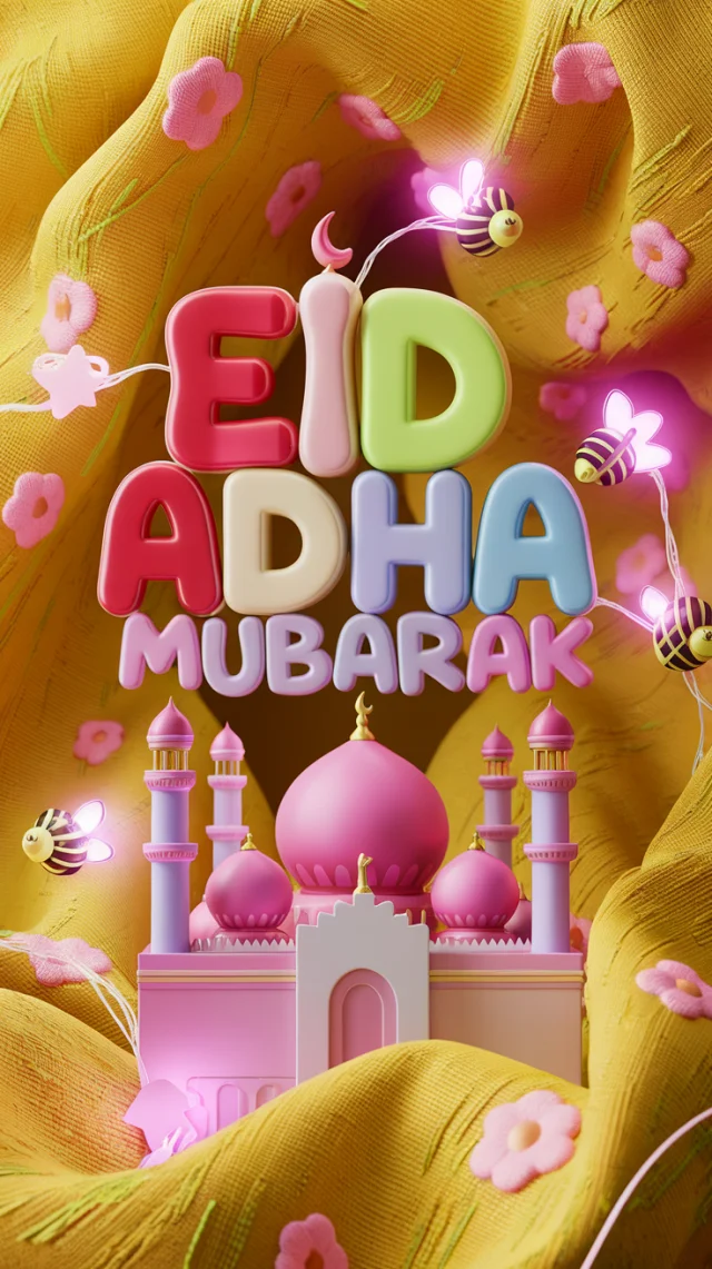 Eid Adha Mubarak 3D Icing Art: Ideogram v2a, v2.0, v3.0 - v2.0 - Image 3