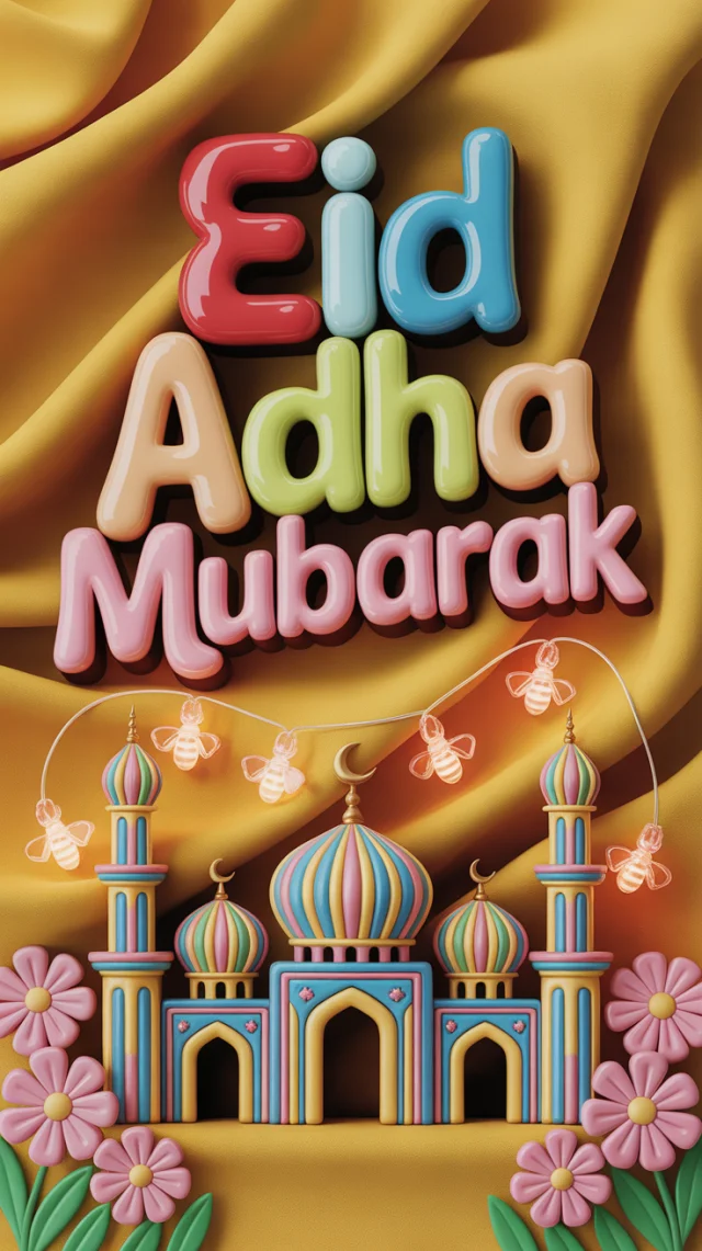 Eid Adha Mubarak 3D Icing Art: Ideogram v2a, v2.0, v3.0 - v3.0 - Image 3