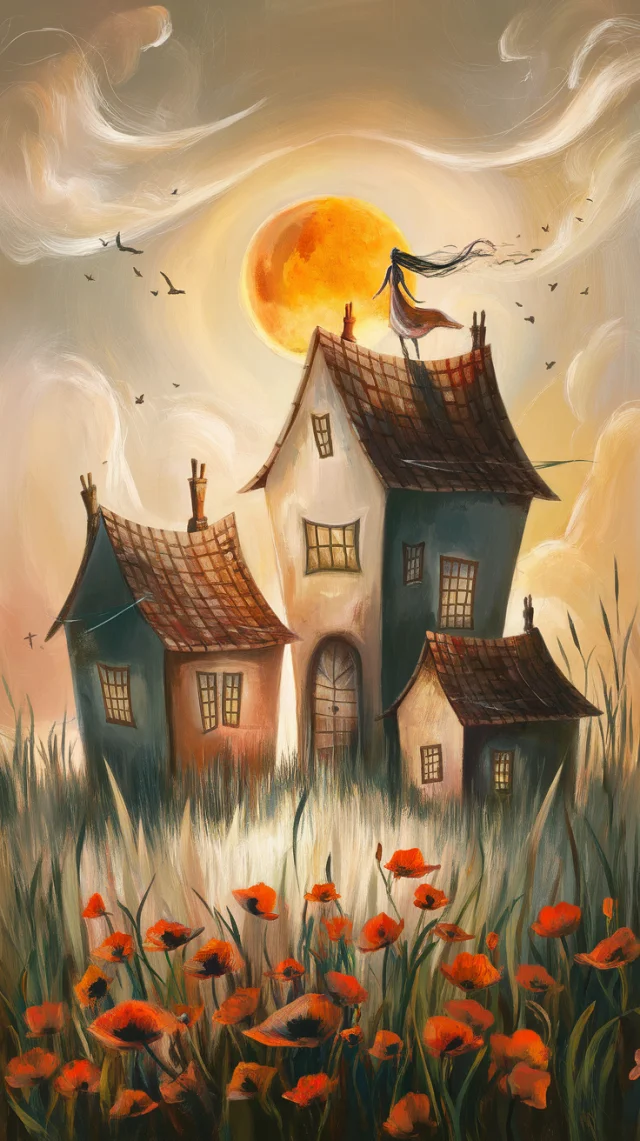 Ideogram Moonlit Village Painting: v2a, v2.0, v3.0 Compared - v2.0 - Image 2