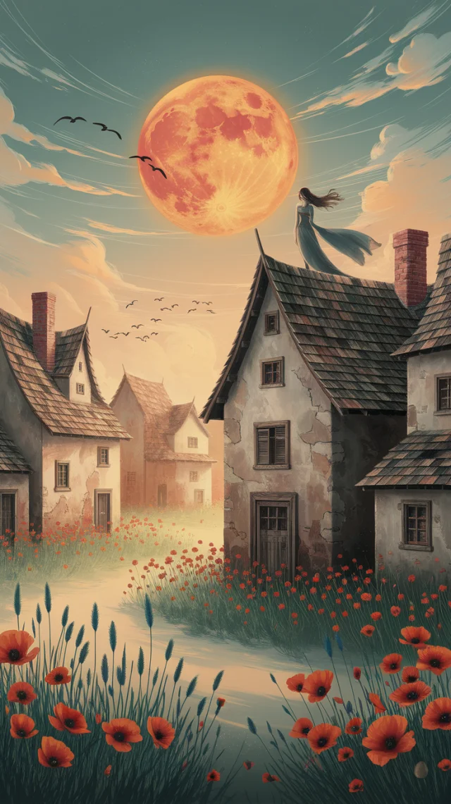 Ideogram Moonlit Village Painting: v2a, v2.0, v3.0 Compared - v2a - Image 3