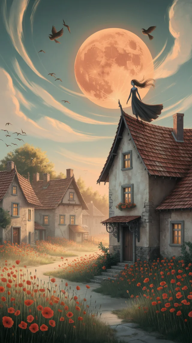 Ideogram Moonlit Village Painting: v2a, v2.0, v3.0 Compared - v2a - Image 2