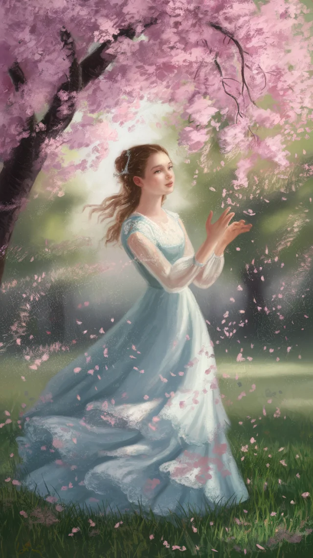 Serene Cherry Blossom AI Portrait: Ideogram Versions Compared - v2.0 - Image 4