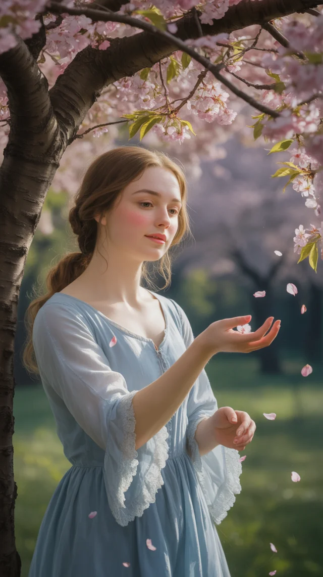 Serene Cherry Blossom AI Portrait: Ideogram Versions Compared - v3.0 - Image 3