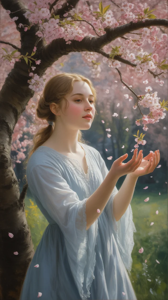 Serene Cherry Blossom AI Portrait: Ideogram Versions Compared - v3.0 - Image 4