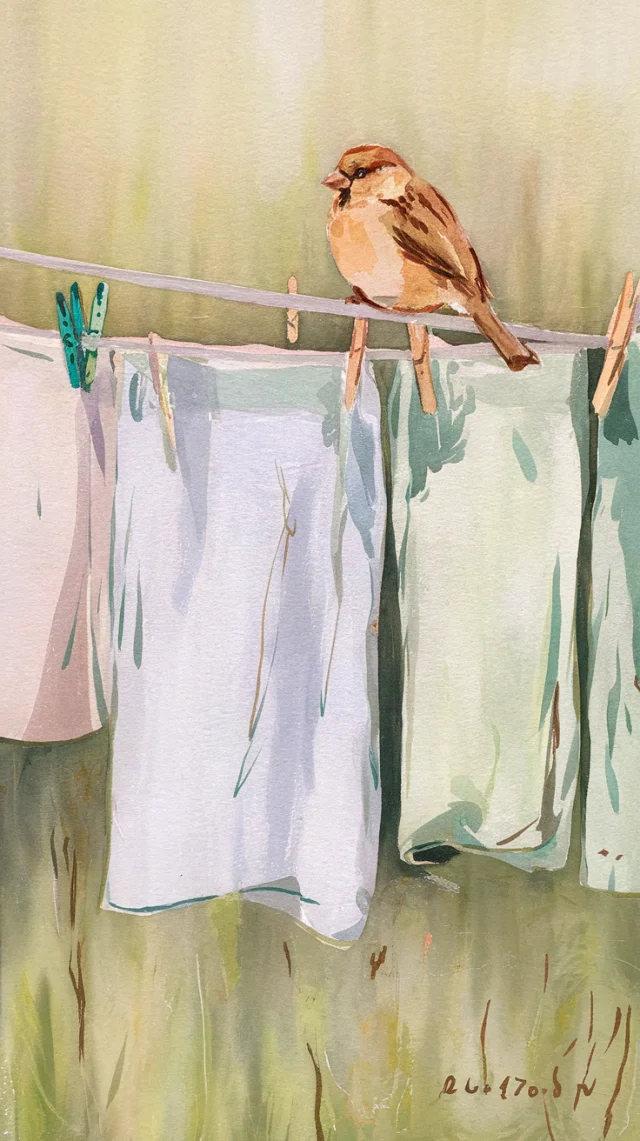 Sparrow Watercolor: Ideogram v2a, v2.0, v3.0 Art Compared - v2.0 - Image 3