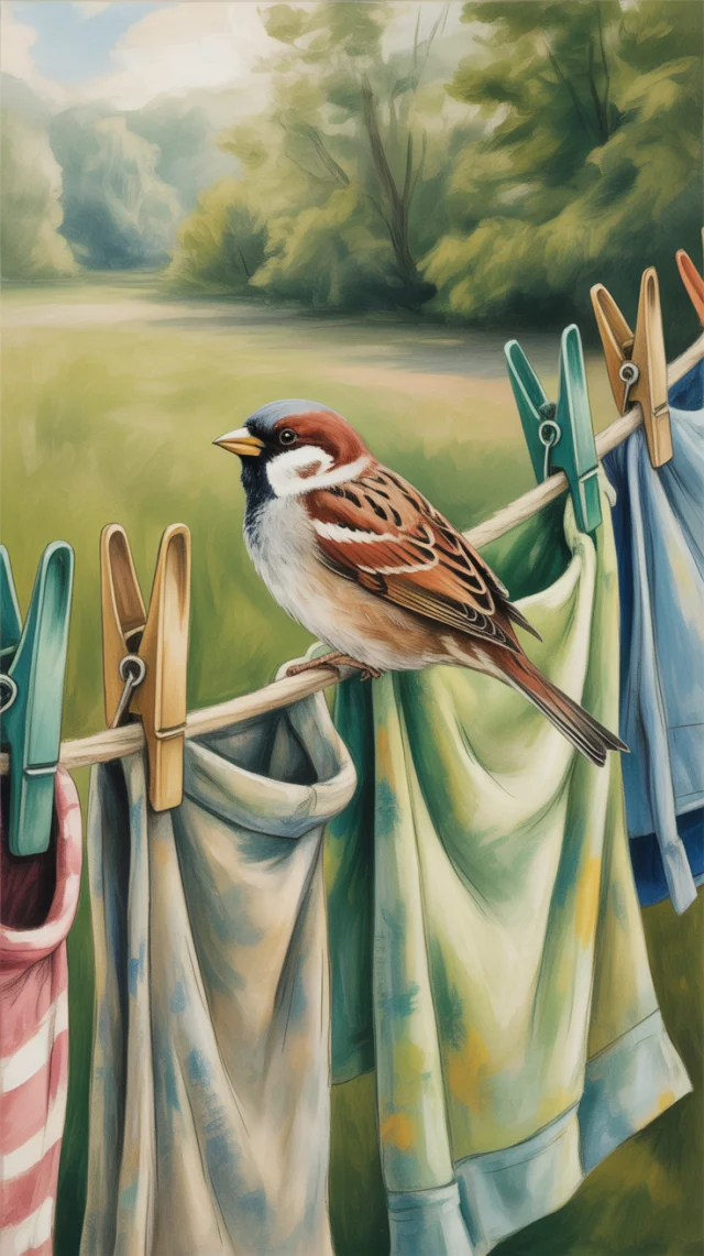 Sparrow Watercolor: Ideogram v2a, v2.0, v3.0 Art Compared - v3.0 - Image 3