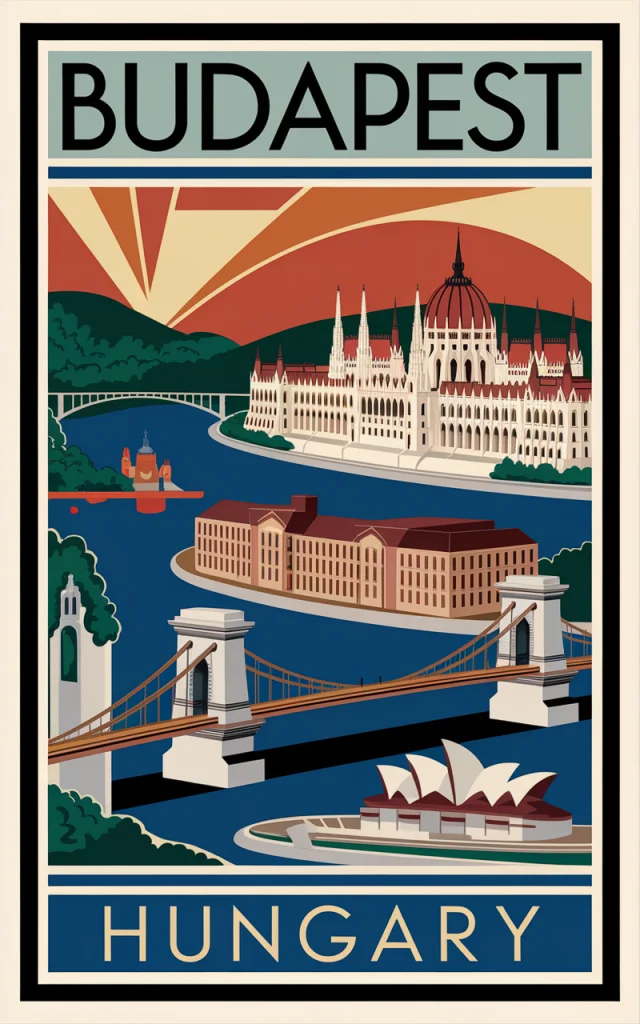 AI Budapest Art Deco Posters: Ideogram v2a, v2 & v3 Compared - v2a - Image 2