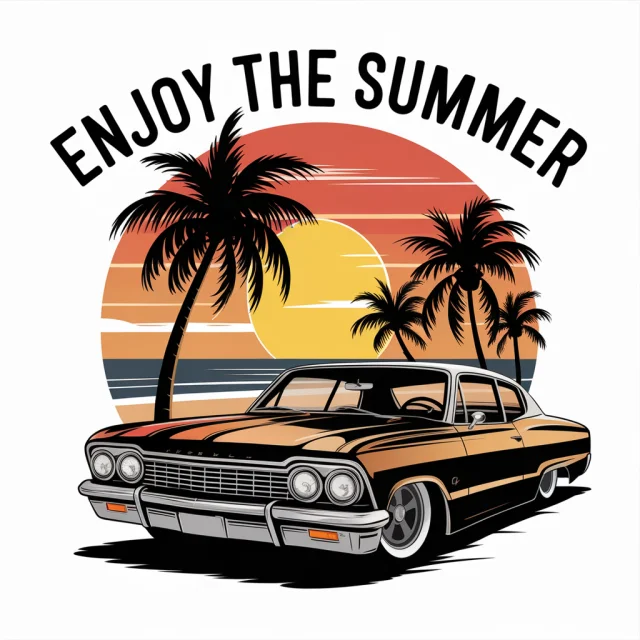 Best AI for Vintage Lowrider Impala T-Shirt Design: Ideogram Test - v2.0 - Image 4