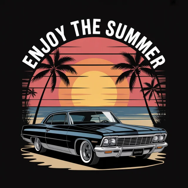 Best AI for Vintage Lowrider Impala T-Shirt Design: Ideogram Test - v3.0 - Image 2