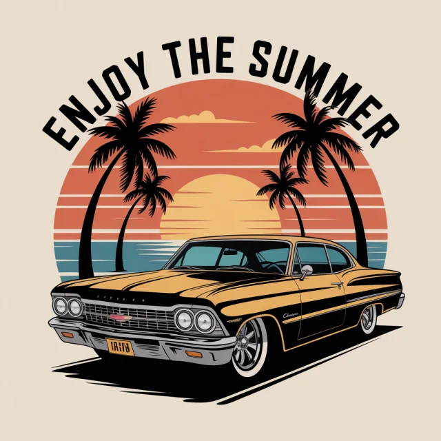 Best AI for Vintage Lowrider Impala T-Shirt Design: Ideogram Test - v3.0 - Image 3