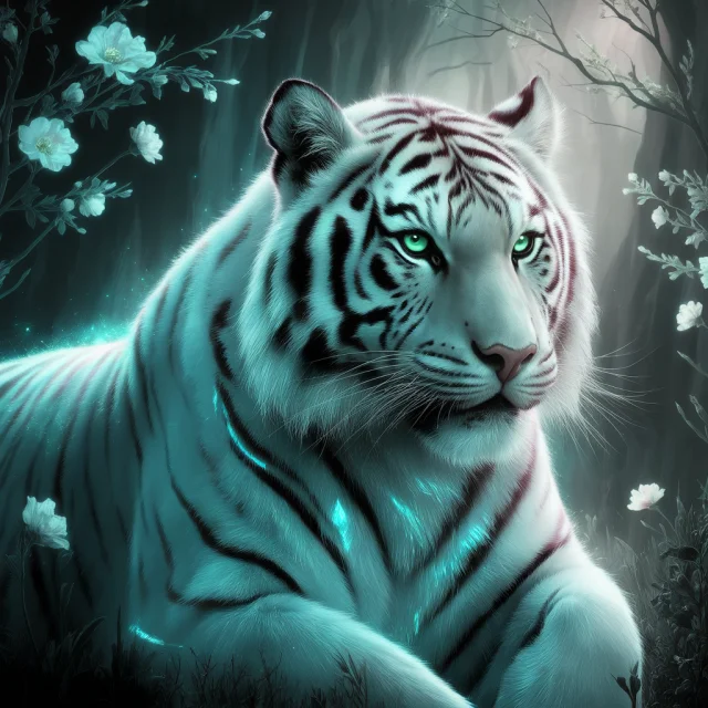 Ethereal Tiger Digital Art: Ideogram v2a vs v2.0 vs v3.0 - v2.0 - Image 3