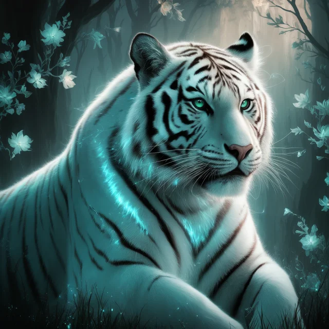 Ethereal Tiger Digital Art: Ideogram v2a vs v2.0 vs v3.0 - v2.0 - Image 4