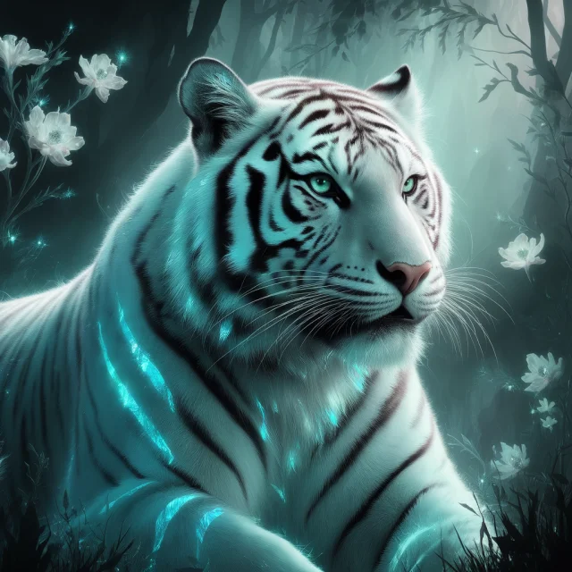 Ethereal Tiger Digital Art: Ideogram v2a vs v2.0 vs v3.0 - v2.0 - Image 1