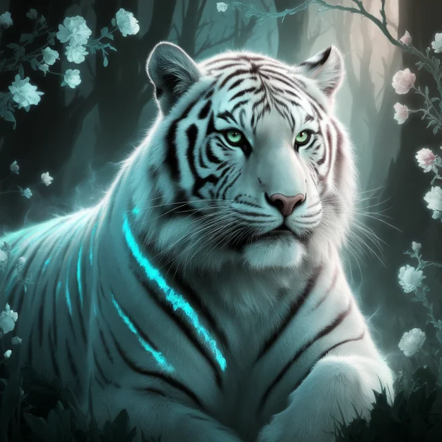 Ethereal Tiger Digital Art: Ideogram v2a vs v2.0 vs v3.0 - v2.0 - Image 2