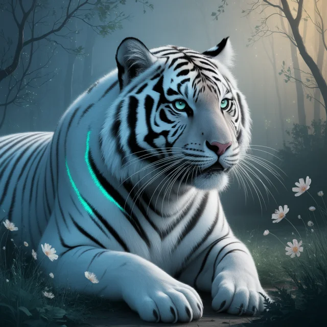 Ethereal Tiger Digital Art: Ideogram v2a vs v2.0 vs v3.0 - v2a - Image 1