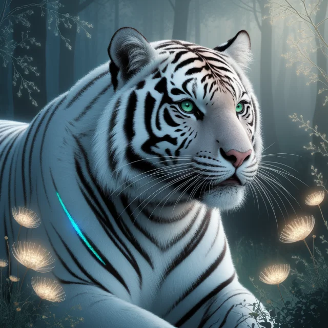 Ethereal Tiger Digital Art: Ideogram v2a vs v2.0 vs v3.0 - v2a - Image 3