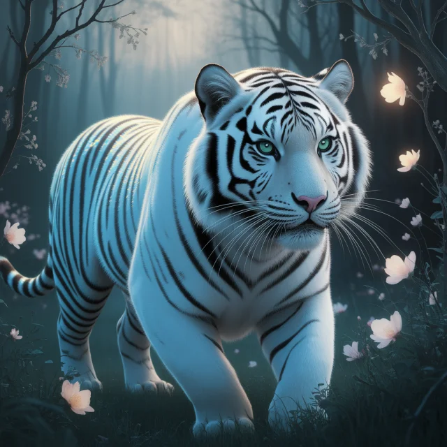 Ethereal Tiger Digital Art: Ideogram v2a vs v2.0 vs v3.0 - v2a - Image 4
