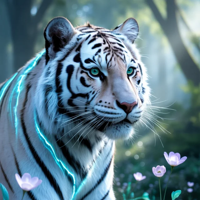 Ethereal Tiger Digital Art: Ideogram v2a vs v2.0 vs v3.0 - v3.0 - Image 2