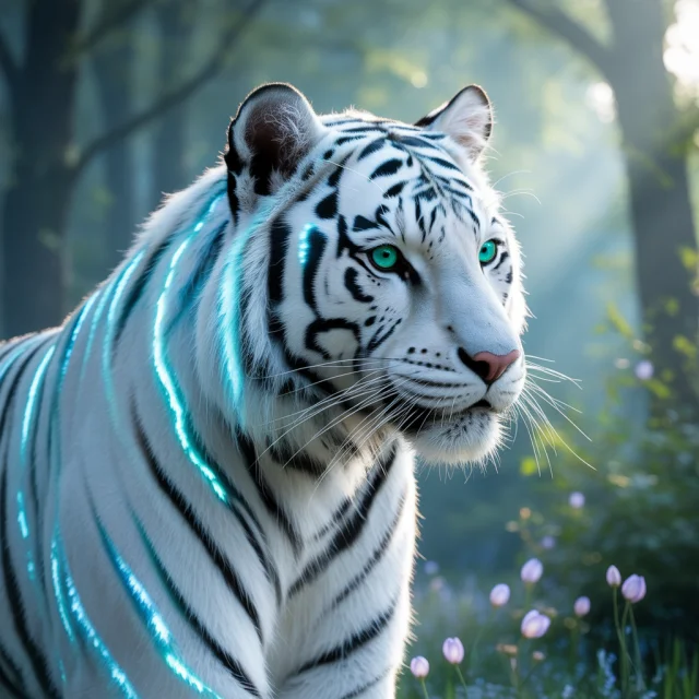 Ethereal Tiger Digital Art: Ideogram v2a vs v2.0 vs v3.0 - v3.0 - Image 4