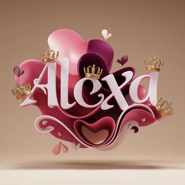 Ideogram 3D Alexa Name Art: v2a vs v2.0 vs v3.0 Review - v2.0 - Image 4