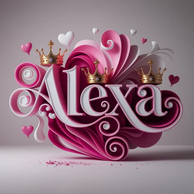 Ideogram 3D Alexa Name Art: v2a vs v2.0 vs v3.0 Review - v2a - Image 3