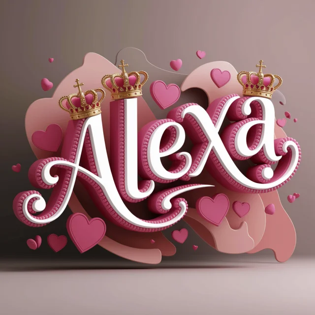 Ideogram 3D Alexa Name Art: v2a vs v2.0 vs v3.0 Review - v2a - Image 2