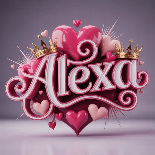 Ideogram 3D Alexa Name Art: v2a vs v2.0 vs v3.0 Review - v3.0 - Image 2