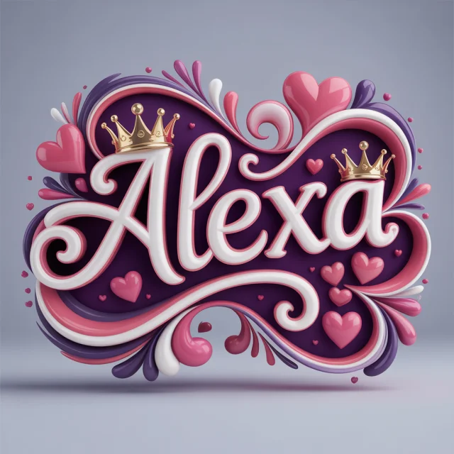 Ideogram 3D Alexa Name Art: v2a vs v2.0 vs v3.0 Review - v3.0 - Image 4