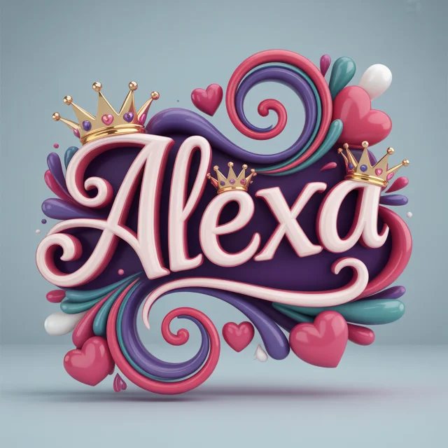 Ideogram 3D Alexa Name Art: v2a vs v2.0 vs v3.0 Review - v3.0 - Image 3