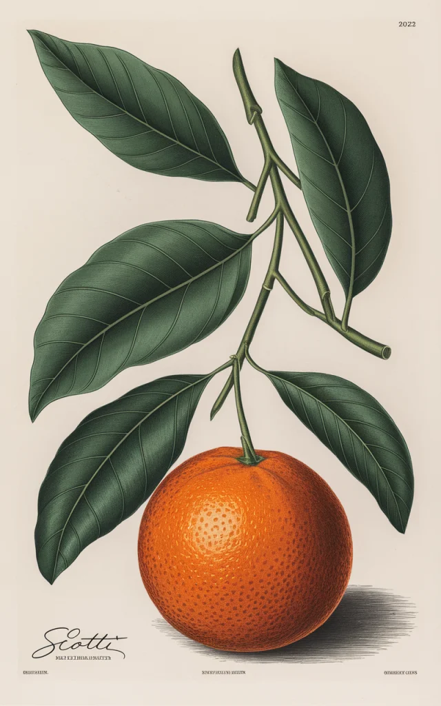 Ideogram Botanical Orange Illustration: v2a vs v2.0 vs v3.0 - v2.0 - Image 4