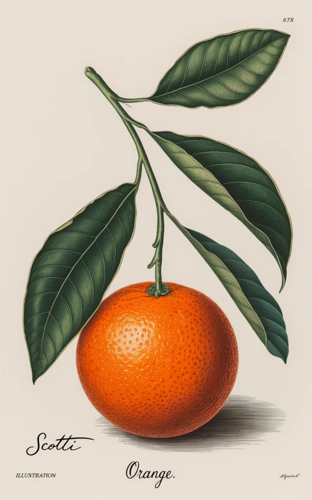 Ideogram Botanical Orange Illustration: v2a vs v2.0 vs v3.0 - v2.0 - Image 3