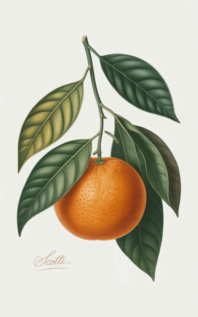 Ideogram Botanical Orange Illustration: v2a vs v2.0 vs v3.0 - v3.0 - Image 2