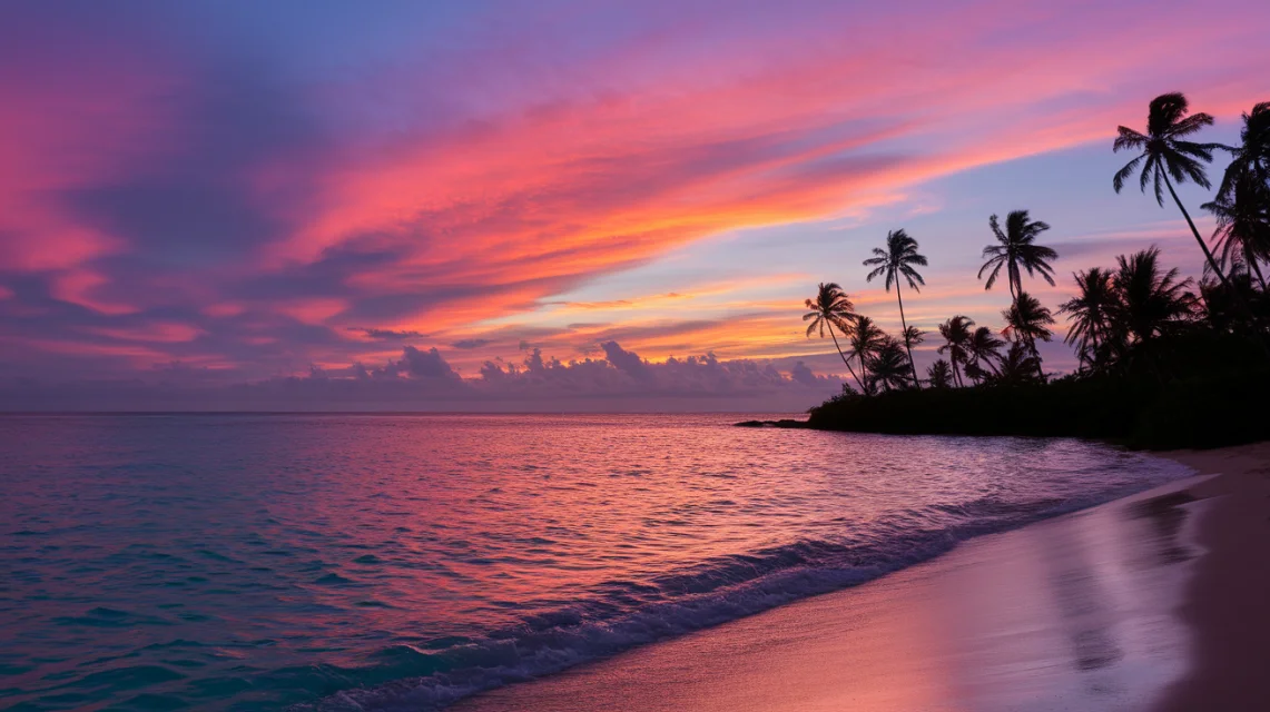 Ideogram Tropical Sunset Photography: v2a v2.0 v3.0 Compared - v2a - Image 1