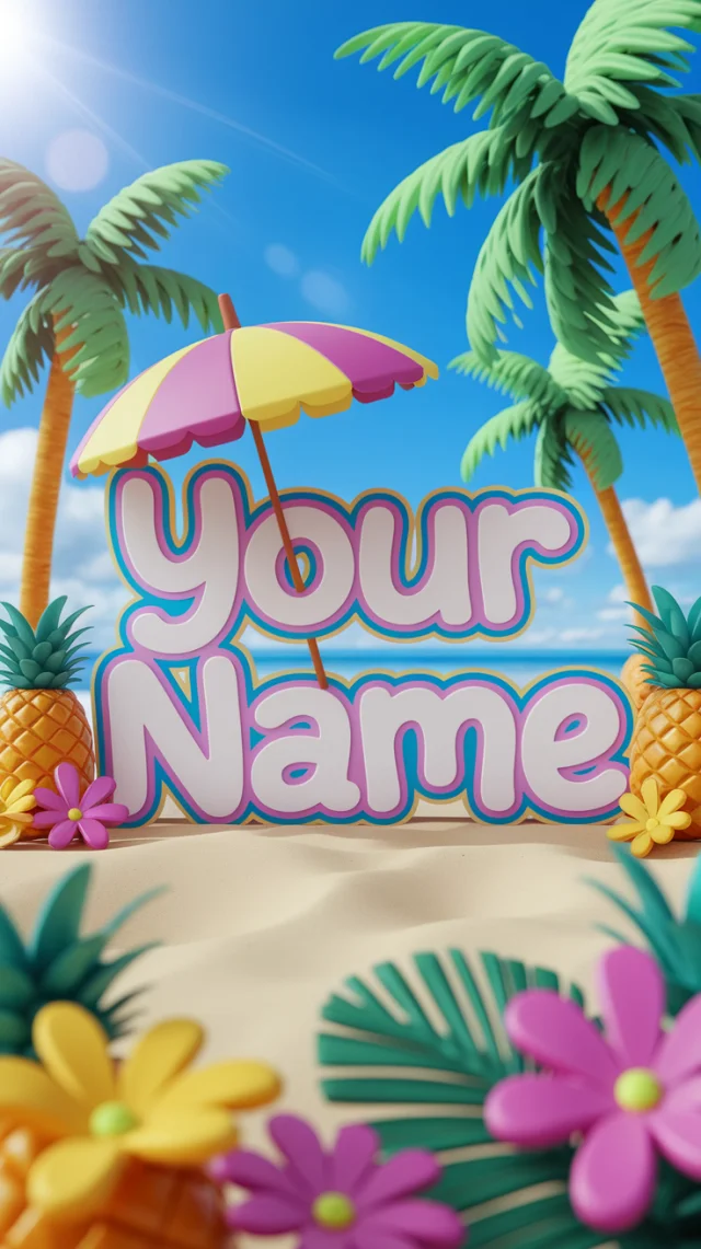 Ideogram: Personalized Tropical 3D Typography Review - v2a - Image 3