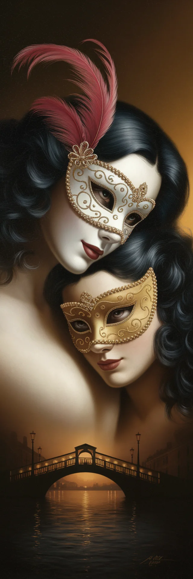 Venetian Mask Oil Painting: Ideogram v2a, v2, v3 Art - v2a - Image 2