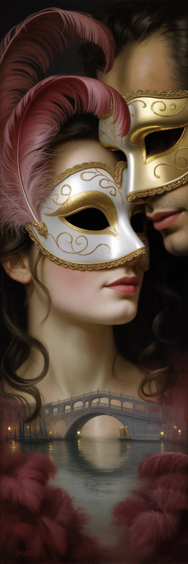 Venetian Mask Oil Painting: Ideogram v2a, v2, v3 Art - v3.0 - Image 3
