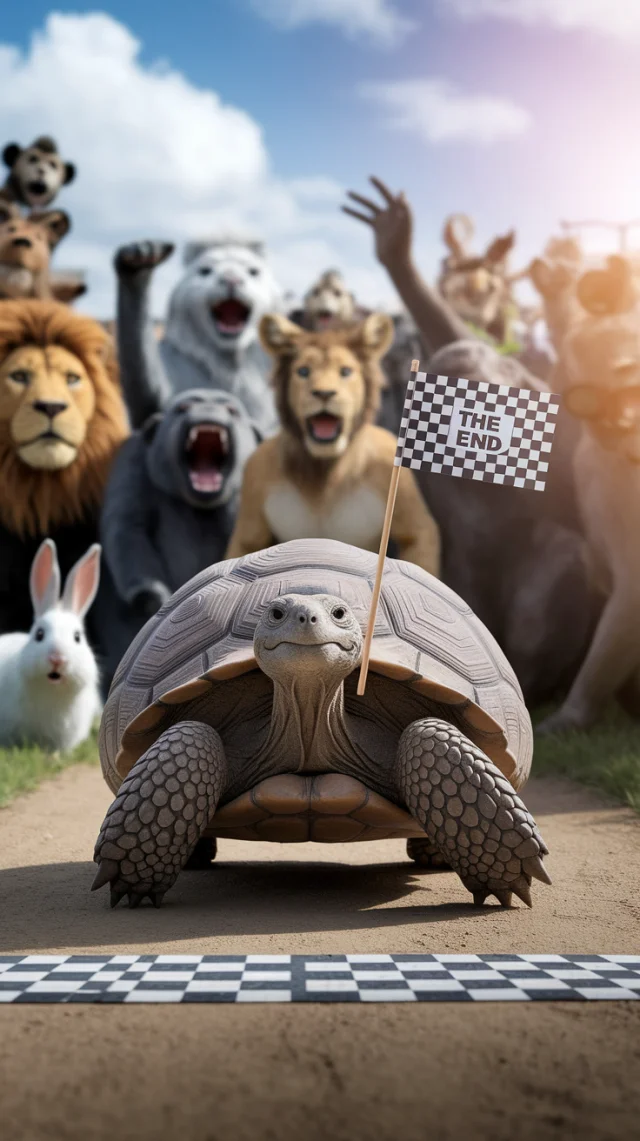 Tortoise Victory Fable: Ideogram AI Scene Comparison - v2a - Image 3