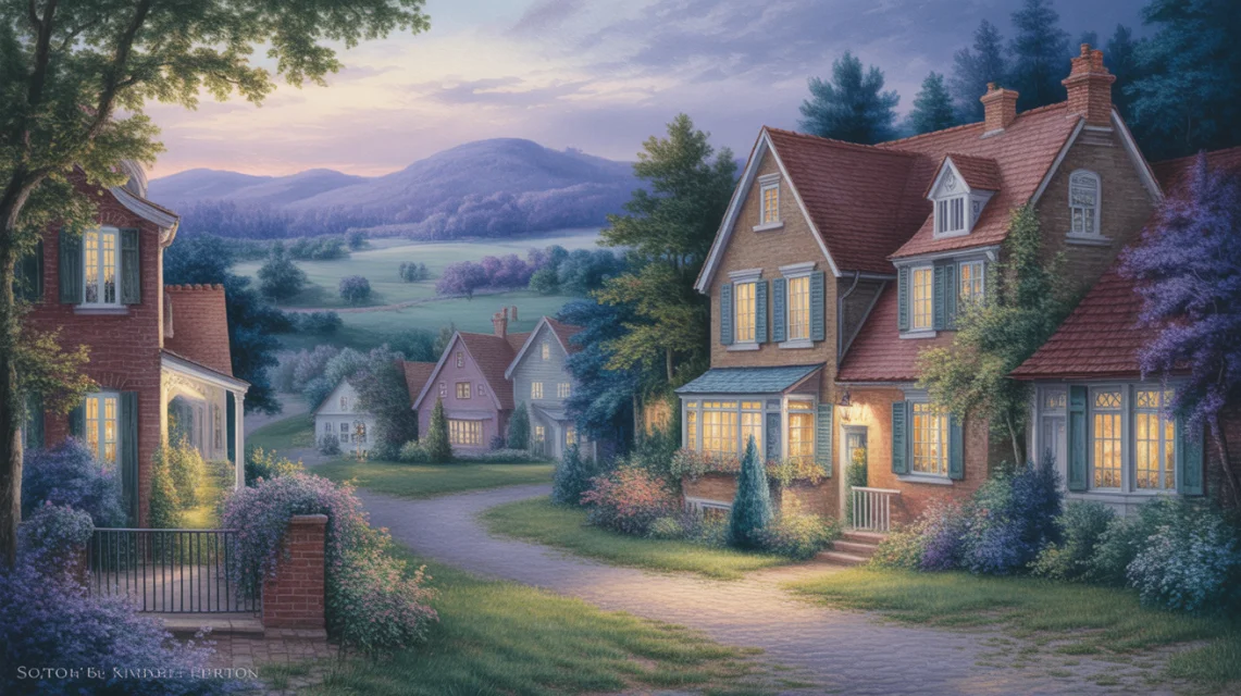 Ideogram: AI Thomas Kinkade Village Landscapes Compared - v3.0 - Image 2