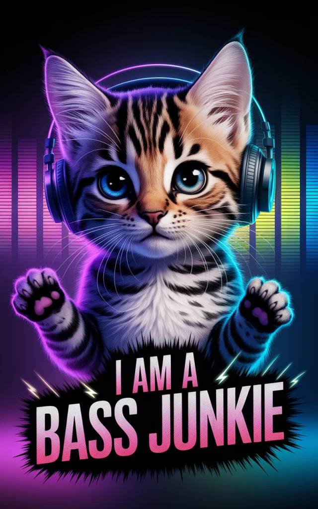 Neon DJ Kitten Artwork: Ideogram Versions Compared - v2a - Image 1