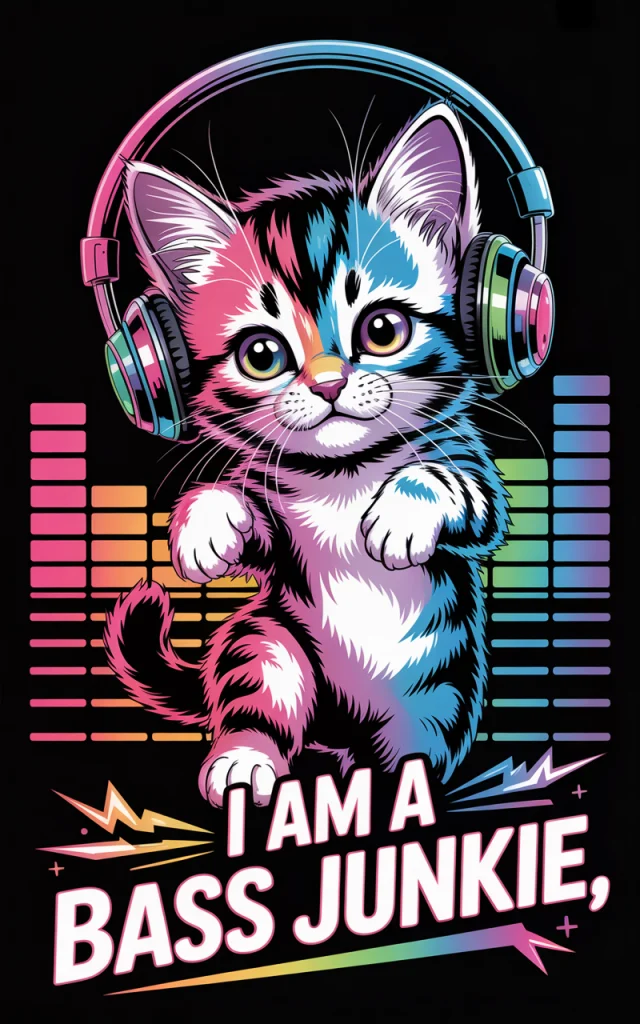 Neon DJ Kitten Artwork: Ideogram Versions Compared - v3.0 - Image 3