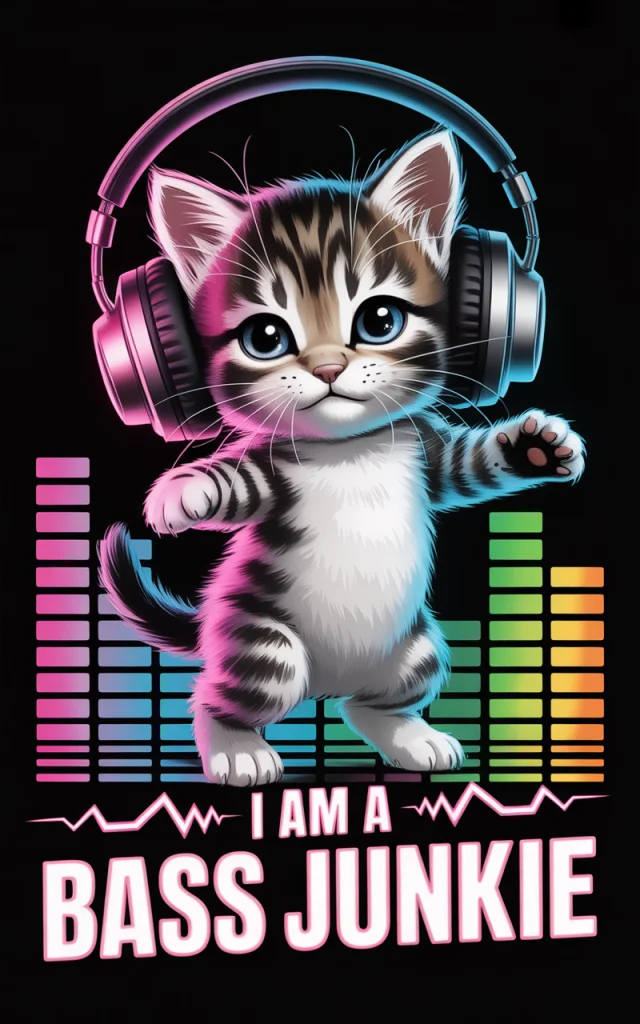 Neon DJ Kitten Artwork: Ideogram Versions Compared - v3.0 - Image 2