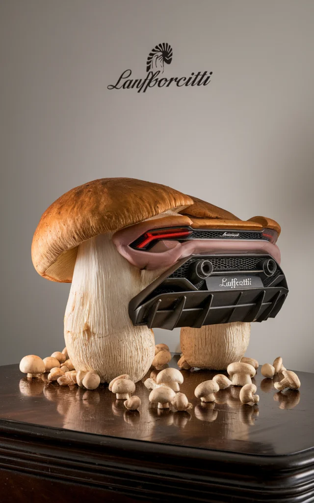 LamPorcini Mushroom Car Sculpture: Ideogram v3.0 Excels - v2.0 - Image 3