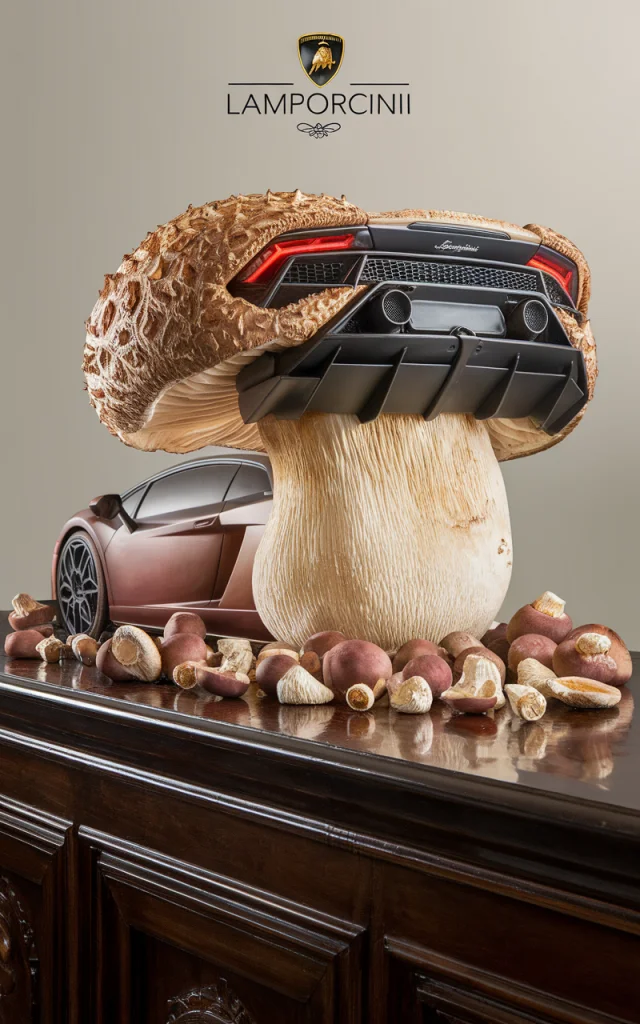 LamPorcini Mushroom Car Sculpture: Ideogram v3.0 Excels - v2.0 - Image 2