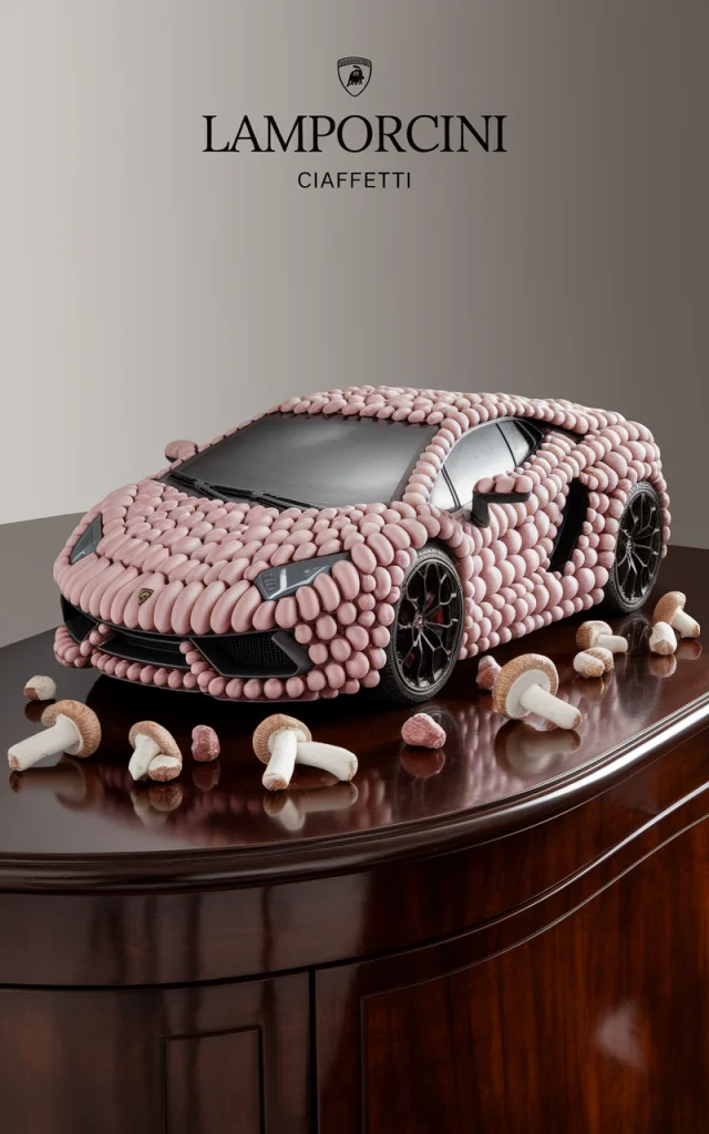 LamPorcini Mushroom Car Sculpture: Ideogram v3.0 Excels - v2a - Image 1