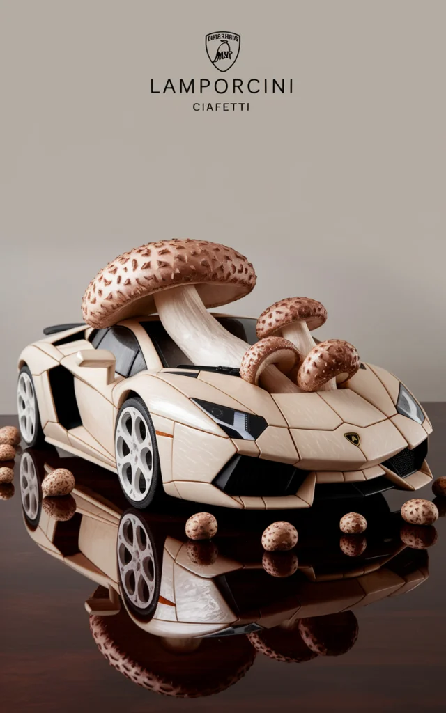 LamPorcini Mushroom Car Sculpture: Ideogram v3.0 Excels - v2a - Image 2