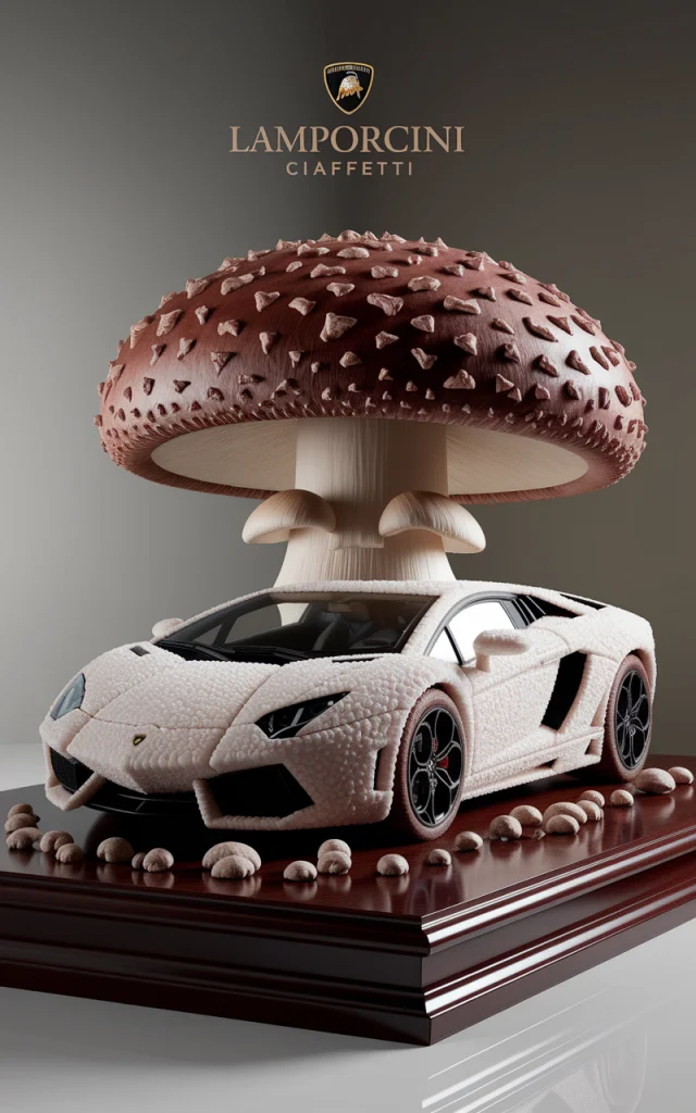 LamPorcini Mushroom Car Sculpture: Ideogram v3.0 Excels - v2a - Image 3