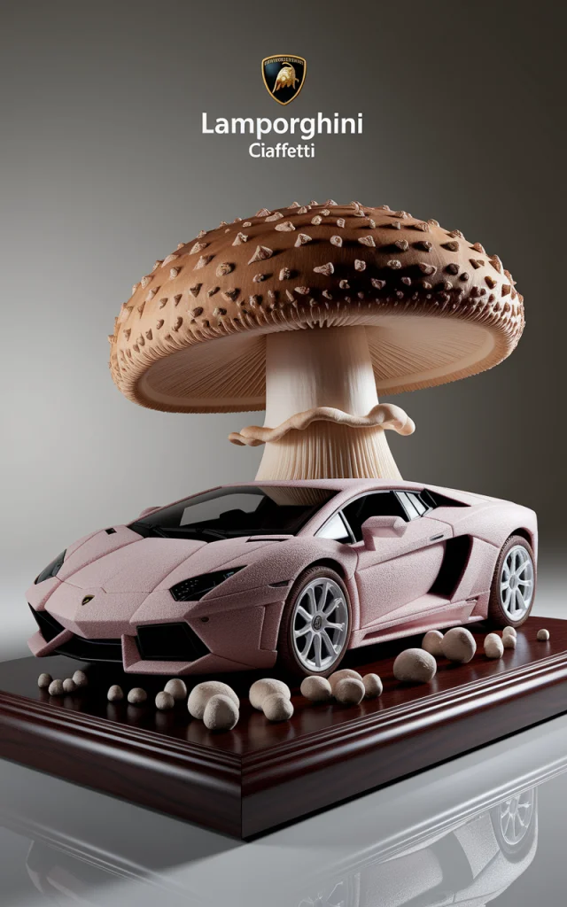 LamPorcini Mushroom Car Sculpture: Ideogram v3.0 Excels - v2a - Image 4