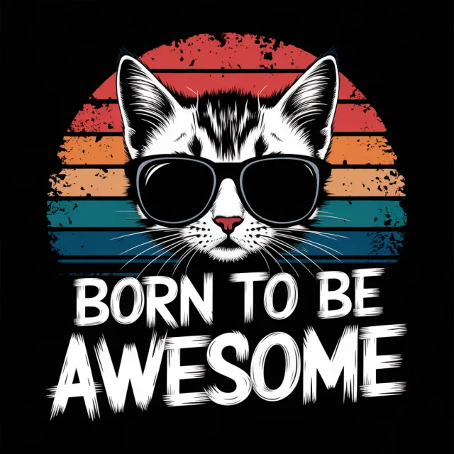 Awesome Kitten T-Shirt Design: Ideogram v2a, v2, v3 Compared - v2.0 - Image 4