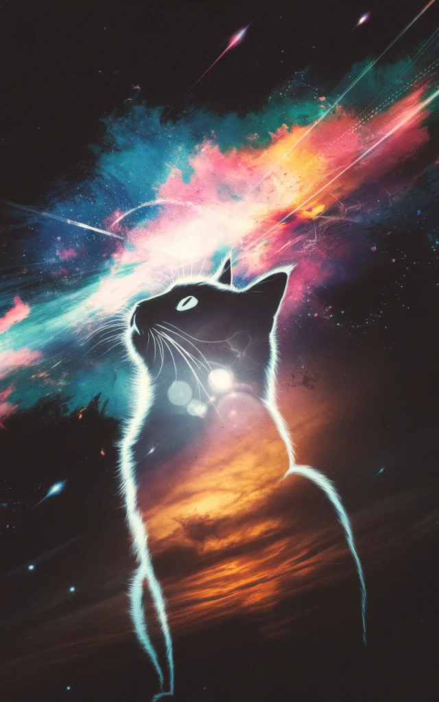 Ideogram: Cosmic Cat Double Exposure Art Mastery - v2.0 - Image 3